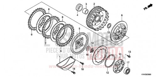 EMBRAYAGE CRF110FH de 2017